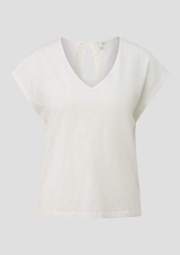 Shirt mit spitzendetail - qs,