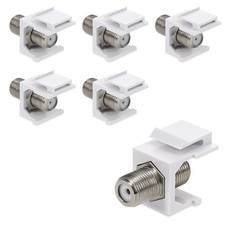 6x Keystone Modul F Koax F-Stecker für DVB-S und DVB-S2 Anschluss TV Sat Kabel