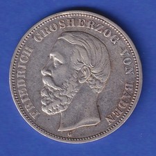 Baden Silbermünze 5 Mark