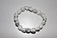 Magnesitarmband Nuggets Edelsteinarmband,Edelstein Armband, ca.8-10mm,  ca.19cm