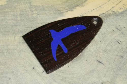 Trussrod cover ebony lapis - ebony, "lapis