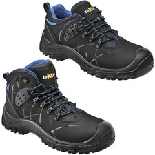 Arbeitsschuhe S3 Sicherheitsschuhe Schutzschuhe Leder Schwarz Bauschuhe Gr.37-47