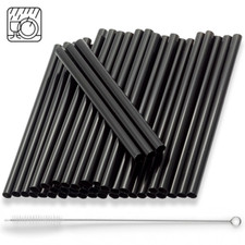 1000 x Cocktail Mehrweg Trinkhalme + Bürste Strohhalme 150x8mm wiederverwendbar