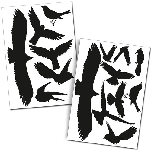 Vogelschutz aufkleber set - vogelschutz,