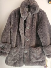 🌷graue Felljacke Oversize