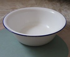 Alte Schüssel Emaille Email Waschschüssel Landhaus Shabby Chic d 34 cm
