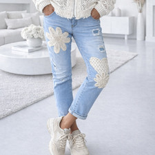 S  Blue Jeans Hose Häkel