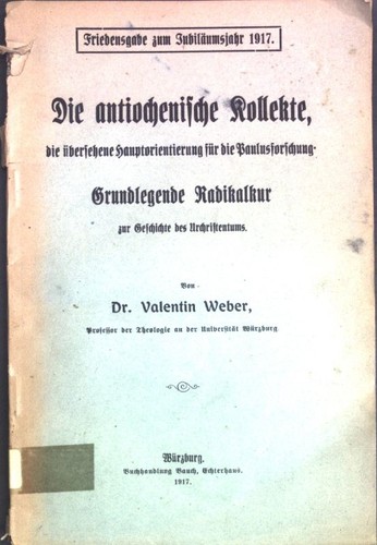 Die antiochenische kollekte - die,