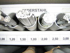 Federstahldraht 1.4310; Piano-/Klaviersaitendraht; Ø 0,2-6,0mm; Länge 3x330mm