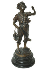 Alte Victor Seifert Bronzefigur Figur Bronze bronce Schuster Statue Skulptur RAR