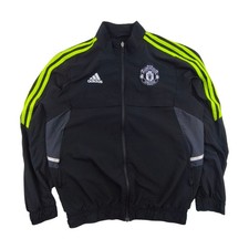 Adidas Manchester United Trainingsjacke Herren M Schwarz Vintage Sweatjacke Y2K