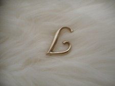  Schöne Vintage ★Brosche Letter "L"★ Buchstabe silberfarben Alphabet Modeschmuck