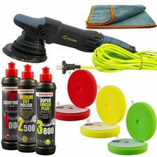 Exzenter Poliermaschine TDA15 Menzerna Politur Set 1000 2500 3800 + Polierpads