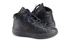 Ecco Gr.39 Damen Comfort  Stiefel Stiefeletten Boots Leder Blau  TOP  K 244