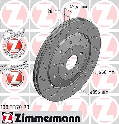Zimmermann bremsscheibe - 2x,
