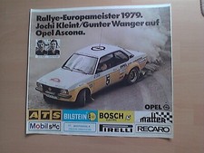Original-Opel-Rallye-Poster von 1979: Opel Ascona, Kleint/Wanger. 46 cm x 41 cm