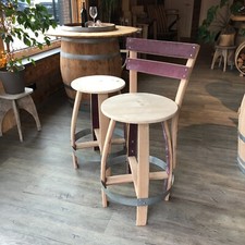 Barhocker aus Weinfassdauben "konvex"