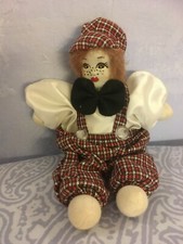 Puppe, bewegliche Arme & Beine, handbemaltes Gesicht, 20 cm, Vintage