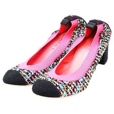 CHANEL Pumps COCO Logo Tweed