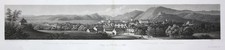 ca. 1840 Bad Kreuznach Rheinland-Pfalz Panorama Aquatinta-Radierung Ruff Ditzler