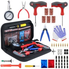 73tlg Auto Reifenreparatur Set Kfz Pkw Pannenset Vulkanisier Flickzeug + Zange 