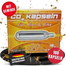 100 x Nemt Gewindekapseln Co2 16g Patronen für Bierzapfanlage, Bikekapseln