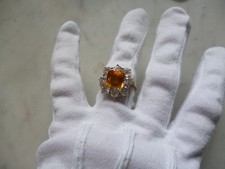 Cocktail Ring Citrin Zirkonia