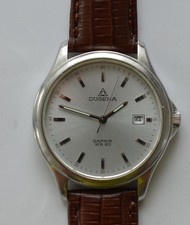 Dugena Unisex Armbanduhr Quartz Saphir WR 50 Edelstahl Datumsanzeige