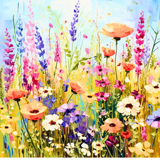 Farbenfrohe Pracht Blumenwiese