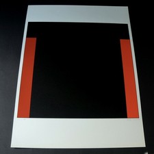 ELMAR STOBINSKI ESTO - Konkrete Kunst - Siebdruck Fabriano Bütten - Schwarz Rot