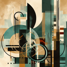 Abstrakte Art Deco Malerei