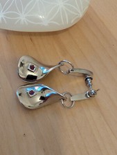 Ohrringe 925 Silber ELLE rot Zirkonia Rundschliff elegant & auffälliges Design