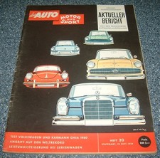 AMS 20/59 IAA Austellungsheft, VW Käfer, VW Karmann Ghia, Rover 3 Liter, Tuning