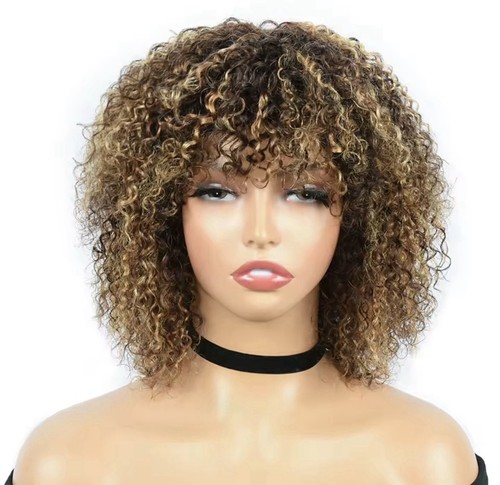 Kinky curly perücke - perücke, echthaar