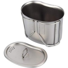 Edelstahl Feldflaschenbecher mit Deckel - Optimal fürs Überleben und Camping