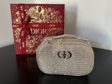 Dior Kosmetiktasche Pouch 2025 Gold Glitzer Make Up Bag Geschenkset