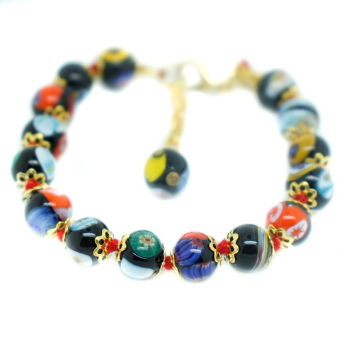 Murano glas armband schwarz - armband,