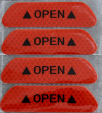 4 x Aufkleber rot Reflektor