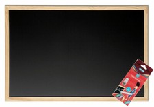 Kreidetafel 60 x 80 cm + 12 Tafelkreide Schultafel Pinnwand Maltafel Malwand Set