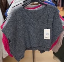 Pullover Poncho Feinstrick