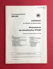 DDR Entwurf DR Jahres Fahrplan