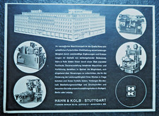 Hahn & Kolb , Stuttgart , alte Reklame , 1937 , (A34)