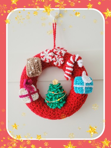 Kranz gehäkelt weihnachten - kranz,