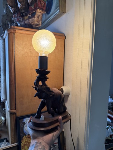 Tischlampe elefant holz - tischlampe,