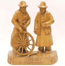Zwei Radmacher Holz Skulptur