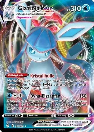 Pokemon karte glaziola vmax - karte:,