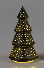 Deko-Licht LED Baum Sterne schwarz gold 20cm 25cm