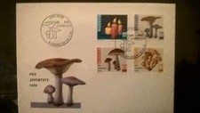 Schweiz Switzerland 1994 FDC Satz Pro Juventute Pilze Mushroom
