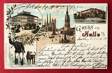 Litho AK HALLE an der Saale