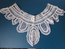 antiker Kragen Bluse Kleid Klöppelspitze Jugendstil